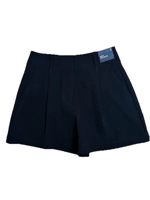 $68 Sz Small ❤️ Express Women Black Shorts Dressy Pleated High Old Money - Image 1 of 4