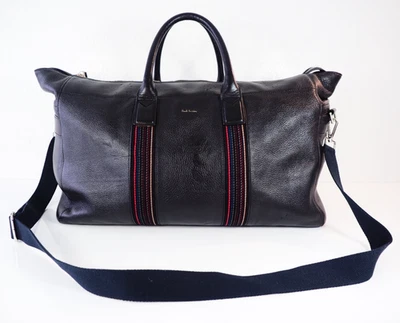 Paul Smith Holdall Leather Multi Stripe City Webbing Large Weekend Duffle Bag - Image 1 of 4