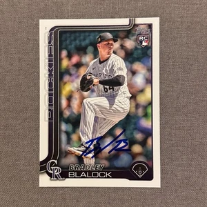 BRADLEY BLALOCK Signed Autographed 2025 Topps Series 1 One Card Rockies RC #161 - Picture 1 of 1