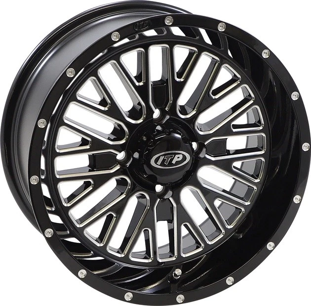 I.T.P. Momentum ATV/UTV Wheel 15x7 4/110 4+3 (+10 mm) Milled Black - Image 1 of 1
