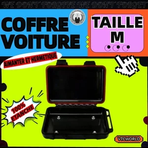 Coffre Voiture Étanche Et Aimanté Taille Moyenne - Picture 1 of 4