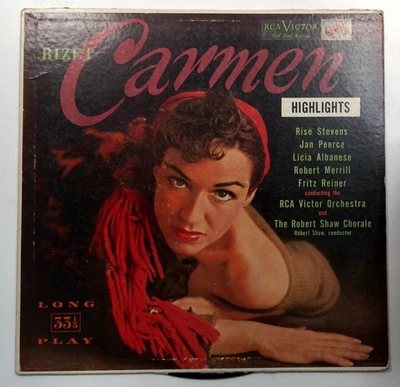 Пластинка долгоиграющая Bizet Carmen Highlights 33 об/мин RCA Victor Opera 1950-е - Изображение 1 из 3