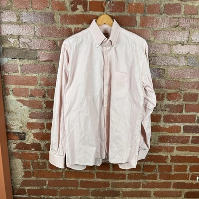 Camisa Gitman Bros Para Hombres 16 35 Rosa Vestido Con Botones Hecho en EE. UU. 100% Algodón Bolsillo Foto 1 de 4