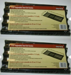 QTÀ 2) Charbroil BBQ Grill Griglia in Acciaio Espandibile Sezioni Porceleon 11,5-19,62" - Foto 1 di 4