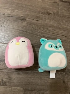 Kellytoy Squishmallow 5 Inch Plush - Pink Penguin and Lucia the Lemur Plush Toys - Picture 1 of 5