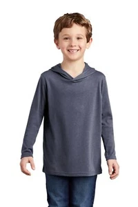 District Youth Perfect Tri Long Sleeve Hoodie DT139Y - Picture 1 of 5