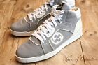 Gucci Grey Canvas Leather GG Boots Hi Tops Sneakers Shoes Men&#39;s UK 10 US 11