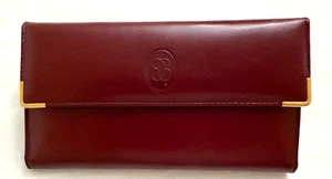 De Colección Buxton Cartera Anilina Cuero de Vaca Rojo Calculadora Portafotos NUEVO - Imagen 1 de 6