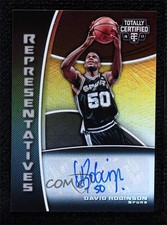 2016 Panini Totally Certified Representatives Mirror /25 David Robinson Auto HOF