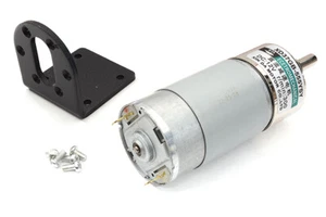 37GB555 (15W) Gleichstrommotor mit Untersetzungsgetriebe & Motorhalterung 12v300 - Bild 1 von 4