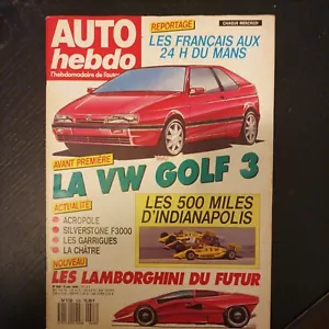 AUTO HEBDO 628 rallye acropole 1988 500 miles Indianapolis Rick Mears Lamborghin - Picture 1 of 2