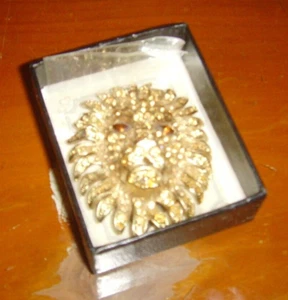 Vintage Lion Rhinestones A&S Attwood & Sawyer Brooch - Picture 1 of 1