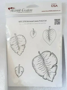 Heartfelt Creations Distressed Leaves vorgeschnittenes Gummistempelset HCPC 3376 - Bild 1 von 3