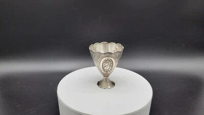 Антикварная османская чашка для яиц из чистого серебра, 43 грамма - Изображение 1 из 4