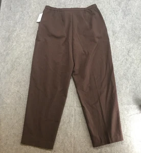 Pantalone donna Laura Ashley taglia 16 marrone scuro fudge pantalone conico elasticizzato nuovo con etichette - Foto 1 di 12