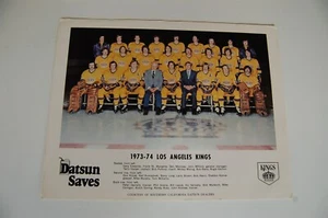 1973-74 Los Angeles Kings Hockey Photo - Datsun Dealers - Picture 1 of 1