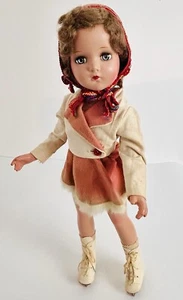 Vintage R&B Composition Nancy Lee 21” Ice Skater Doll Original  - Picture 1 of 24