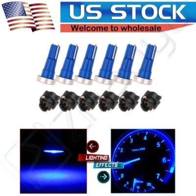 Panel de instrumentos azul T5 58 70 bombillas LED COB con kit de enchufes PC74 T5 6 piezas Foto 1 de 4