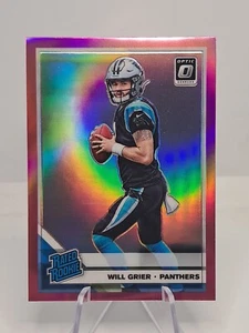 2019 Panini Donruss Optic Rated Rookie Pink Prizm Will Grier #155 Rookie RC - Picture 1 of 2