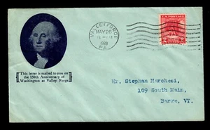 FDC Valley Forge #645-19 EE. UU. J.W. Stoutzenberg Cachet. (CV $200) - Imagen 1 de 2