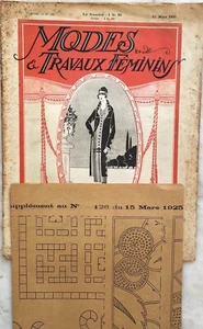 Modes et Travaux n° 126 du 15 Mars 1925 ancienne revue + sa planche broderie - Picture 1 of 7