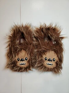 Star Wars Chewbacca Wookie Slippers Size XL 11/12 Youth Brown Furry - Picture 1 of 7