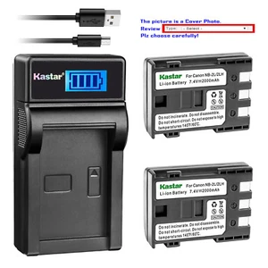 Kastar Battery Charger Canon NB-2L VIXIA HF R10 HF R100 HF R11 HG10 HV20 HV30 - Picture 1 of 20
