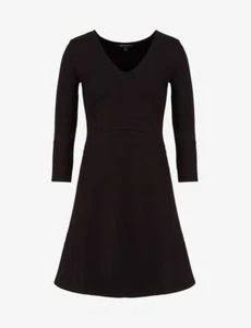 $100 Armani Exchange Women's, Mixed Viscose Lightly Flared Dress, Black, XS - Picture 1 of 6
