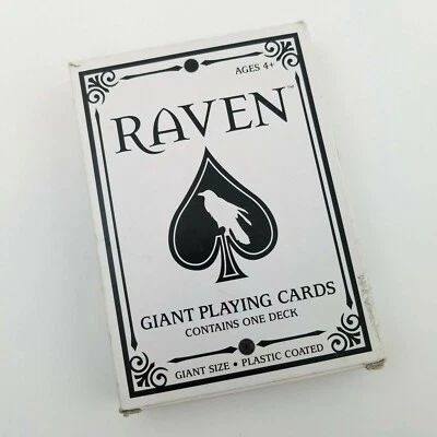 Raven Giant Playing Card Deck Oversized Cards Measure 5.25"x3.75" Fundex Games - Image 1 of 4