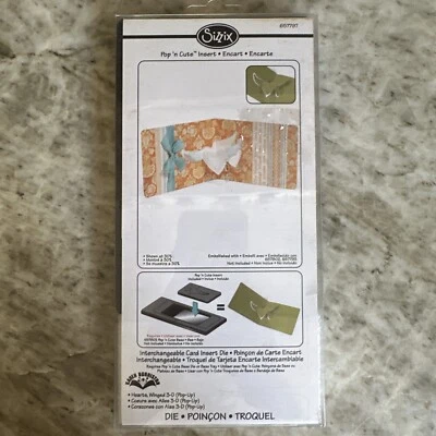 Tarjeta emergente Sizzix Pop 'n Cuts INSERTAR CORAZONES ALADOS 3D 657797 troquel retirado Foto 1 de 4