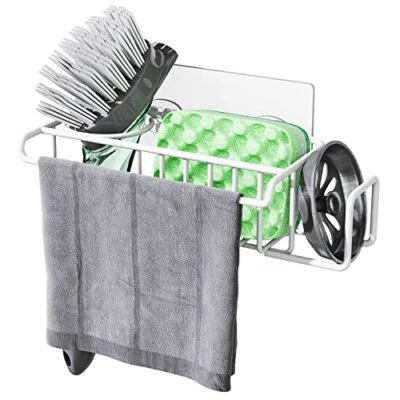 HapiRm 4 en 1 Adhesivo Fregadero Caddy Soporte Esponja, SUS304 Colores Surtidos  Foto 1 de 4