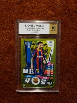 *LIONEL MESSI* 2020-21 Match Attax UCL Extra-Baller #BA11 *CGS 10* - Image 1 of 2