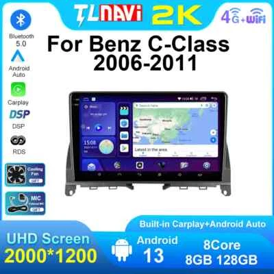 For Mercedes Benz C Class 3 W204 S204 2006-2011 Car Radio Multimedia Player GPS - Image 1 of 4