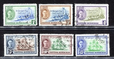 Honduras Británica 1949 KGVI Batalla de St George Cay Usado aVF+ SG166-171 A1929 Foto 1 de 4