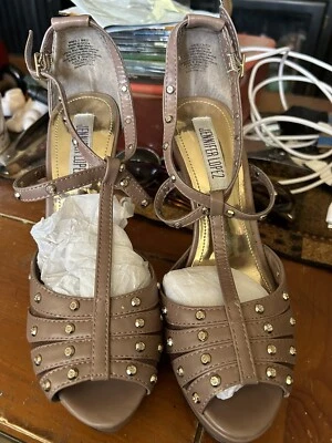 Jennifer Lopez Mujer Zapatos Patente Plataforma Tacones Talla 7 Picante Rubor Tachonado Foto 1 de 4