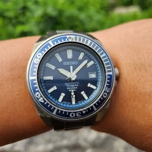 SEIKO Prospex Diver Scuba Blue Samurai Titanium 43mm 7S25-00D0 Automatic Watch - Picture 1 of 12