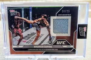 2025 Topps NOW UFC 313 Mauricio "Ruffy" Santos evento usato opaco arancione /25 ROOKIE - Foto 1 di 2