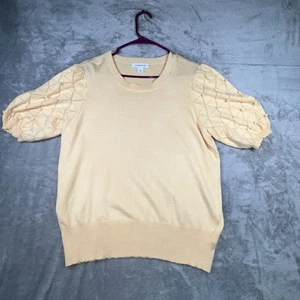 LIZ CLAIBORNE Vintage Pullover kurz Puffärmel gelb Größe L - Bild 1 von 9