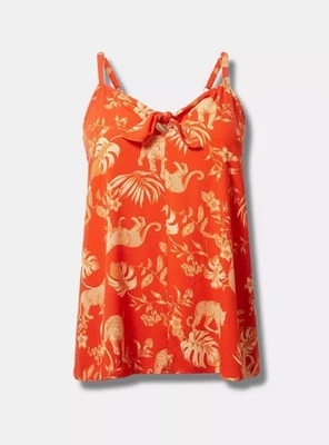 Top Cami Torrid Roaring Leopards para mujer 2X divertido colorido naranja nuevo con etiquetas Foto 1 de 4