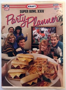Vintage Super Bowl XXIV 24 Kraft Party Planer Rezepte 49ers Broncos Joe Montana - Bild 1 von 3