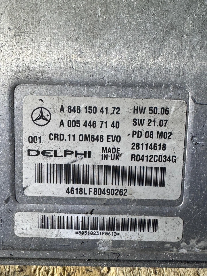 Mercedes Delphi ECU A6461504172 CRD.11 Engine Control Unit - Image 1 of 1