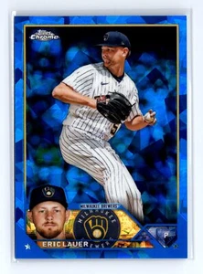 2023 Topps Chrome Sapphire Edition Eric Lauer #109 Milwaukee Brewers - Picture 1 of 2
