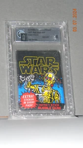 Star Wars First Series 1977 paquete de cera sin abrir GAI 8 - Imagen 1 de 2