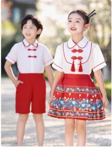 Children's Performance Clothes Chinese Style Fashion China-Chic Horse Face Skirt - Picture 1 of 8