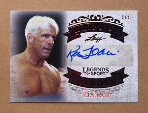 2015 Leaf Legends Of Sport #RH-RF1 Ric Flair Ringside Heroes Red Foil Auto #3/5 - Picture 1 of 2
