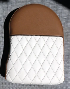 Pioneer Islander Forward Bow Backrest Seat Cushion Brown / White 17-1/2" x 11" - Picture 1 of 7