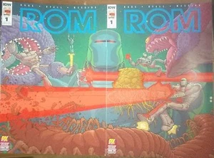 Rom #1 Ltd 3000 SDCC 2016 verbindende Variante 2er-Set Pitarra IDW Comic Buch  - Bild 1 von 1