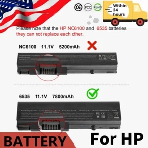 9 Cell Battery For HP Compaq 6530b 6535b 6730b 6735b HSTNN-UB68 482962-001 - Picture 1 of 10