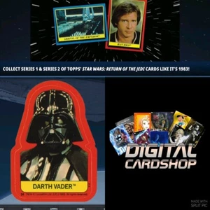 Topps Star Wars Trader Return of Jedi Rotj Classic Sticker Die-Cut Darth Vader  - Picture 1 of 1