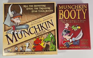 Munchkin Deluxe #1483 and Booty Card Game #1459 Both Complete - Picture 1 of 5